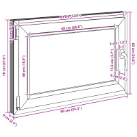 Produktbild för Källarfönster RISOR 100 x 50 cm PVC och glas Vit