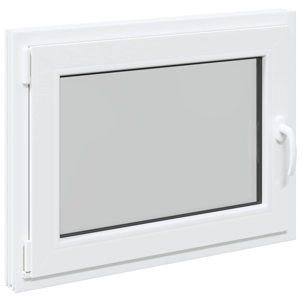 Produktbild för Källarfönster RISOR 100 x 50 cm PVC och glas Vit