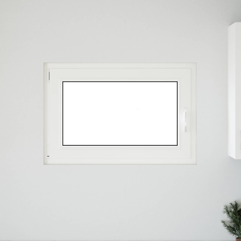 Produktbild för Källarfönster RISOR 100 x 50 cm PVC och glas Vit