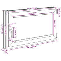 Produktbild för Källarfönster RISOR 100 x 50 cm PVC och glas Vit