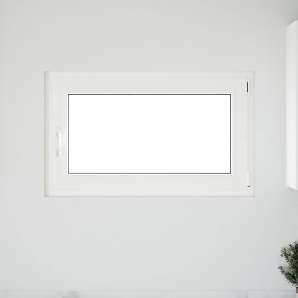Produktbild för Källarfönster RISOR 100 x 50 cm PVC och glas Vit