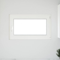 Produktbild för Källarfönster RISOR 100 x 50 cm PVC och glas Vit