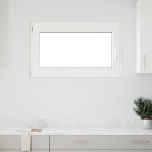 vidaXL Källarfönster RISOR 100 x 60 cm PVC och glas Vit