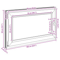 Produktbild för Källarfönster RISOR 100 x 60 cm PVC och glas Vit