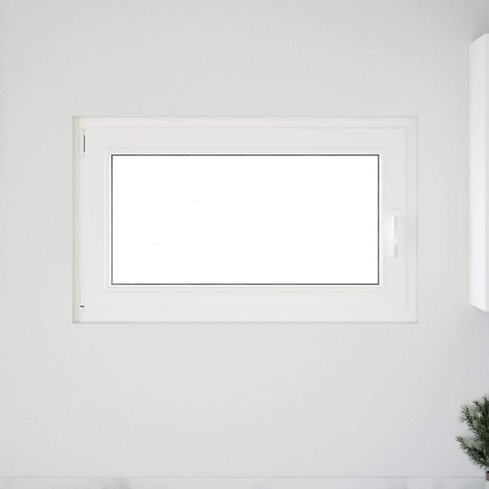 Produktbild för Källarfönster RISOR 100 x 60 cm PVC och glas Vit