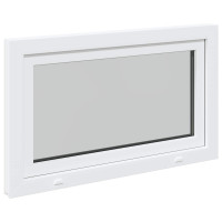 Produktbild för Källarfönster RISOR 100 x 60 cm PVC och glas Vit