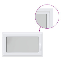 Produktbild för Källarfönster RISOR 100 x 60 cm PVC och glas Vit