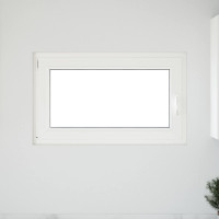 Produktbild för Källarfönster RISOR 100 x 60 cm PVC och glas Vit