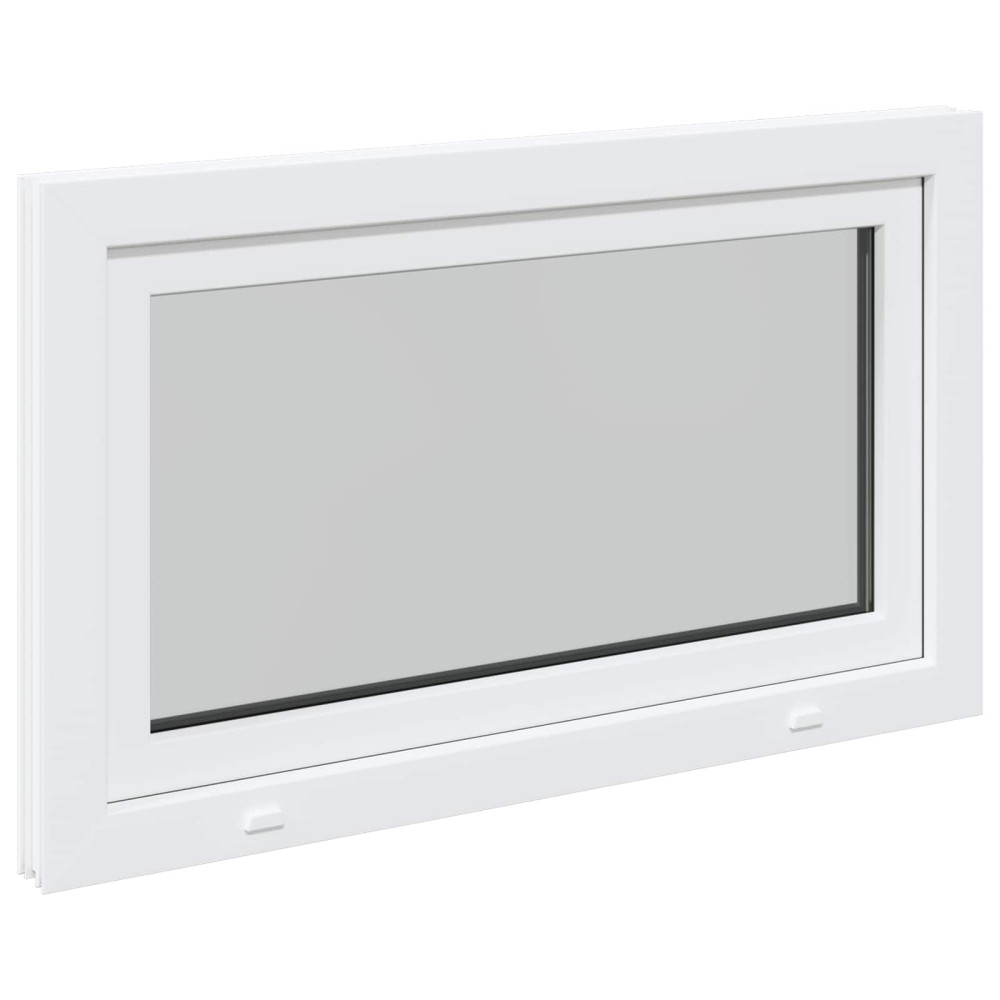 Produktbild för Källarfönster RISOR 100 x 60 cm PVC och glas Vit