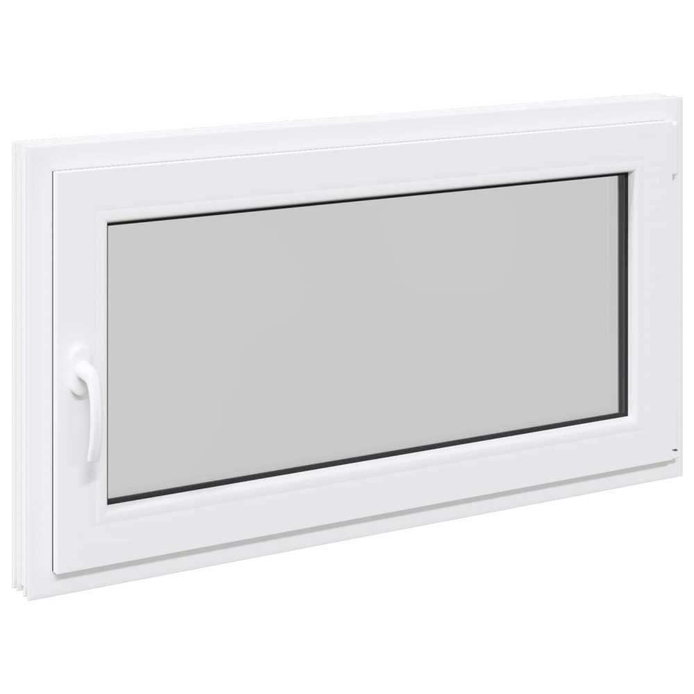 Produktbild för Källarfönster RISOR 110 x 50 cm PVC och glas Vit