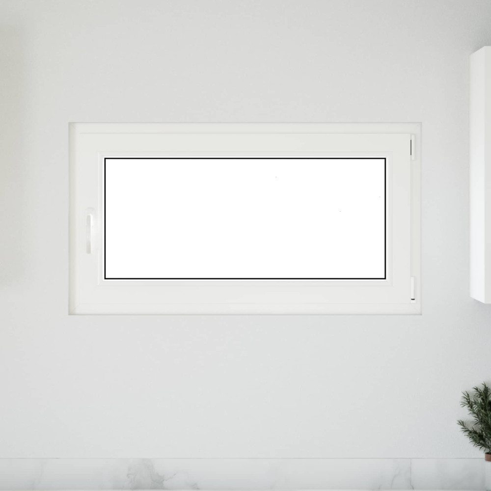 Produktbild för Källarfönster RISOR 110 x 50 cm PVC och glas Vit