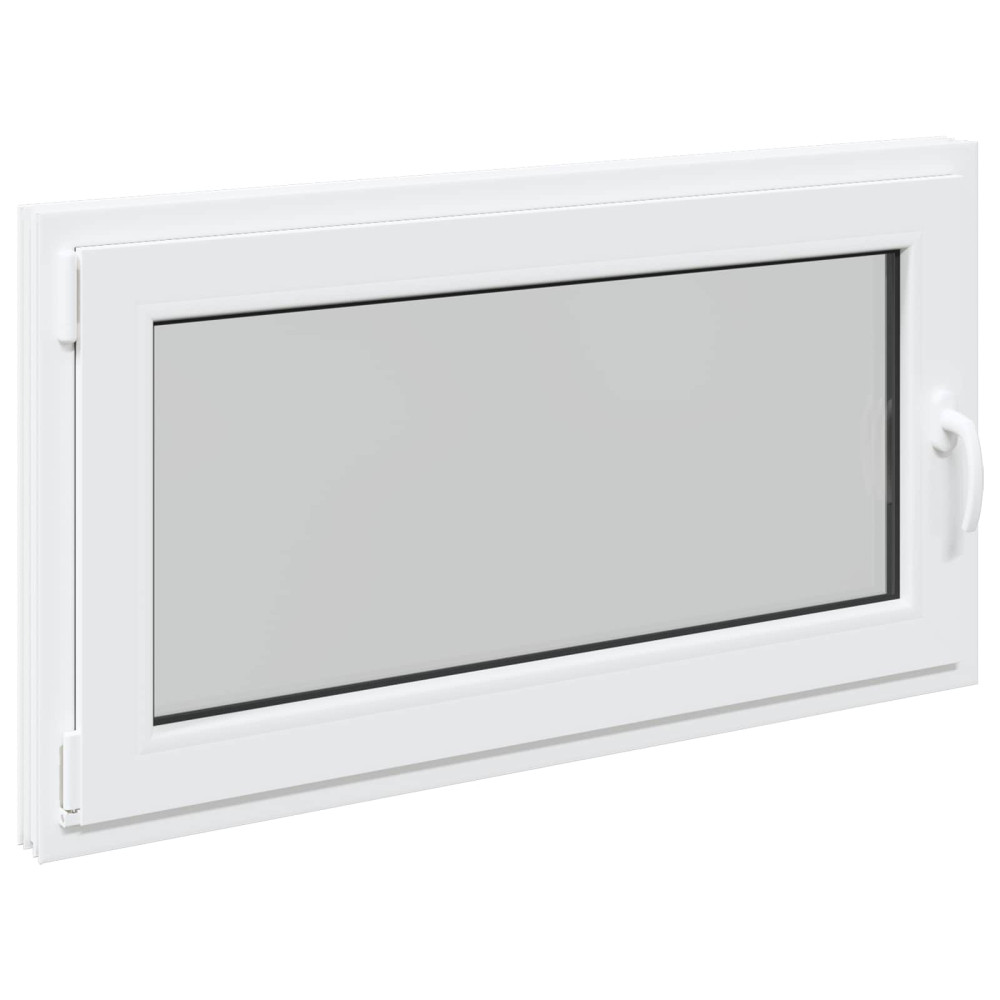 Produktbild för Källarfönster RISOR 110 x 50 cm PVC och glas Vit