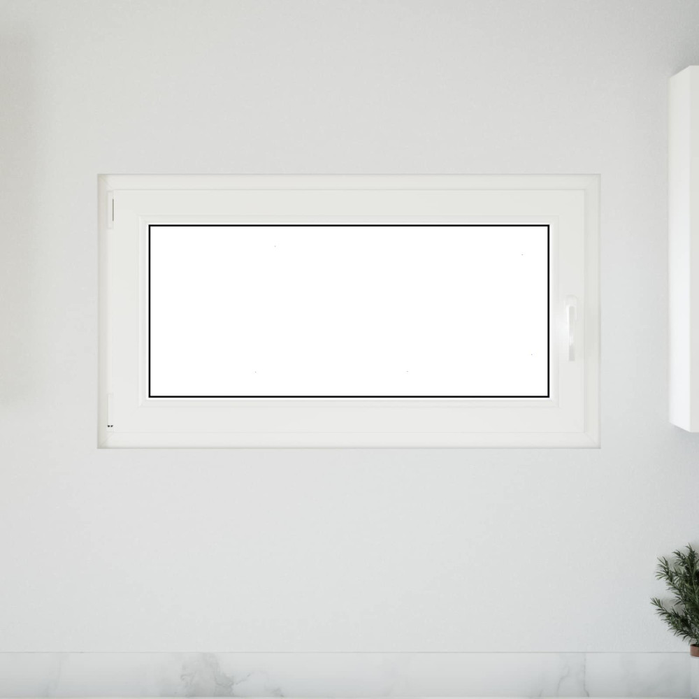 Produktbild för Källarfönster RISOR 110 x 50 cm PVC och glas Vit
