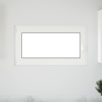 Produktbild för Källarfönster RISOR 110 x 50 cm PVC och glas Vit
