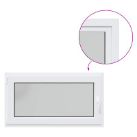 Produktbild för Källarfönster RISOR 110 x 50 cm PVC och glas Vit