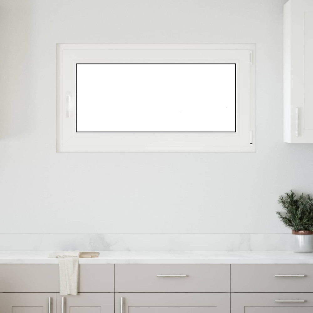 Produktbild för Källarfönster RISOR 110 x 60 cm PVC och glas Vit