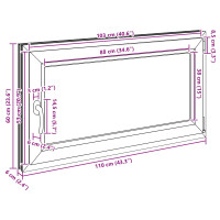 Produktbild för Källarfönster RISOR 110 x 60 cm PVC och glas Vit