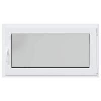 Produktbild för Källarfönster RISOR 110 x 60 cm PVC och glas Vit