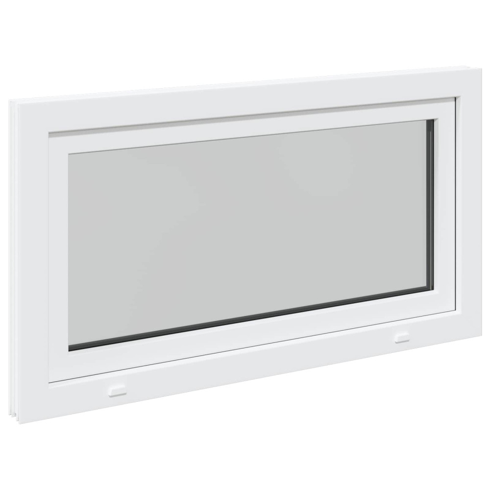 Produktbild för Källarfönster RISOR 110 x 60 cm PVC och glas Vit