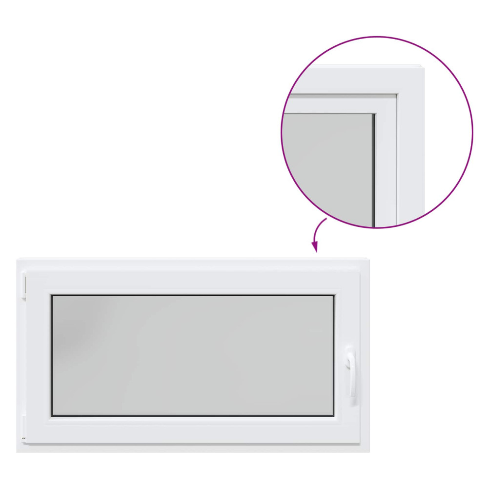 Produktbild för Källarfönster RISOR 110 x 60 cm PVC och glas Vit