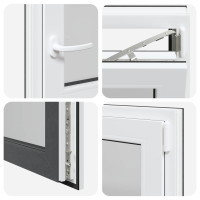Produktbild för Källarfönster RISOR 50 x 50 cm PVC och glas Antracit