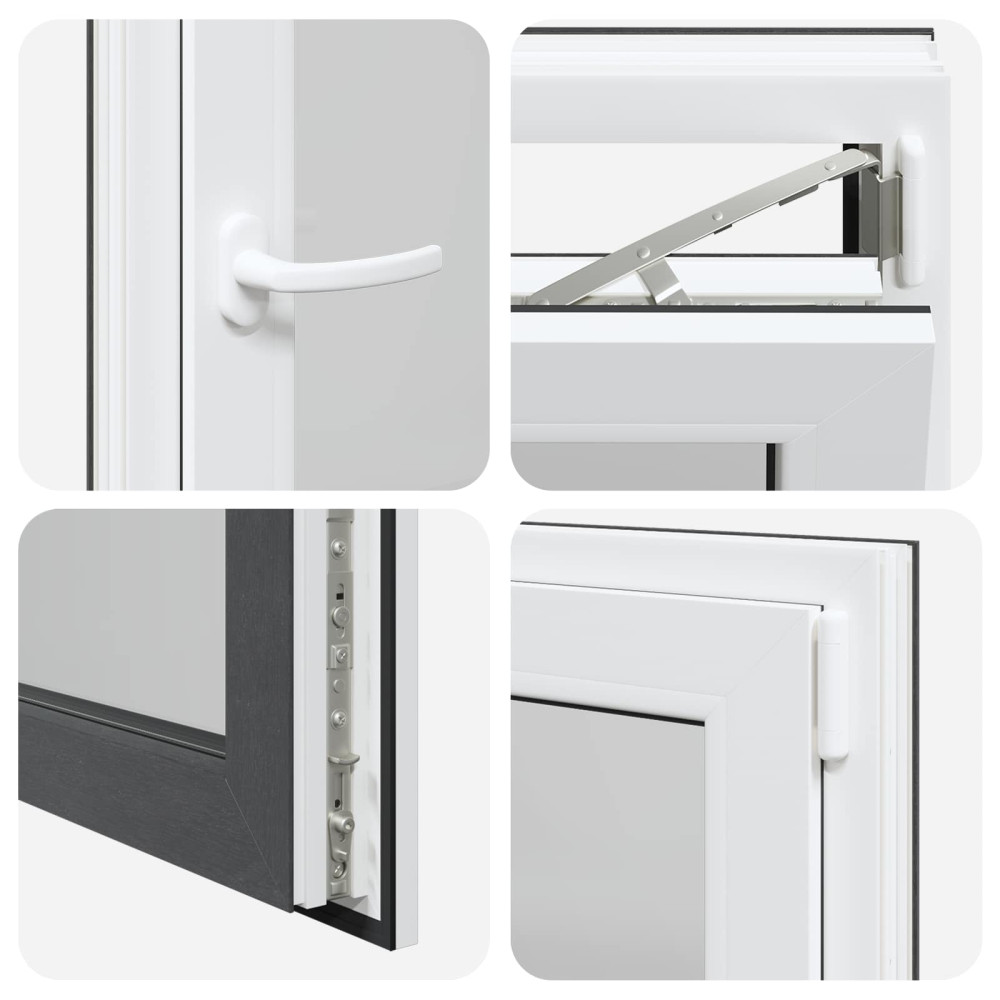 Produktbild för Källarfönster RISOR 50 x 75 cm PVC och glas Antracit