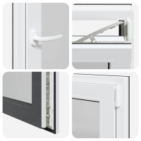 Produktbild för Källarfönster RISOR 50 x 75 cm PVC och glas Antracit