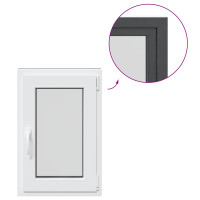 Produktbild för Källarfönster RISOR 50 x 75 cm PVC och glas Antracit