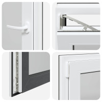 Produktbild för Källarfönster RISOR 50 x 75 cm PVC och glas Antracit