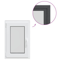 Produktbild för Källarfönster RISOR 50 x 75 cm PVC och glas Antracit