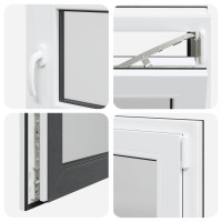 Produktbild för Källarfönster RISOR 60 x 60 cm PVC och glas Antracit