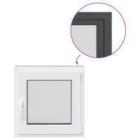 Produktbild för Källarfönster RISOR 60 x 60 cm PVC och glas Antracit