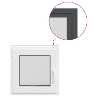Produktbild för Källarfönster RISOR 60 x 60 cm PVC och glas Antracit