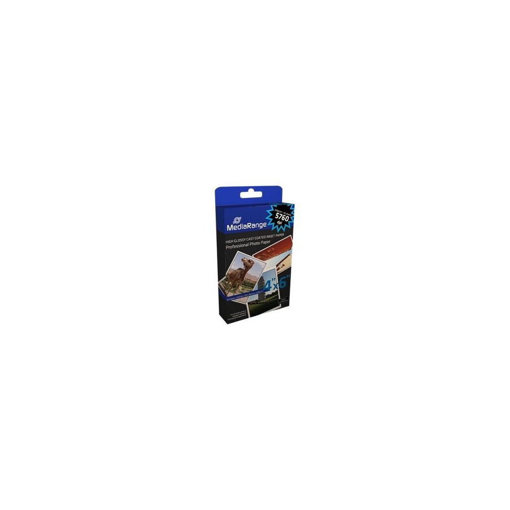 Produktbild för MediaRange - fotopapper - högblank - 50 ark - 100 x 150 mm - 220 g/m²