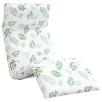 Produktbild för Hopfällbar solstol bladmönster 175x54x8,5 cm oxfordtyg