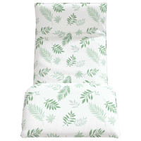 Produktbild för Hopfällbar solstol bladmönster 175x54x8,5 cm oxfordtyg