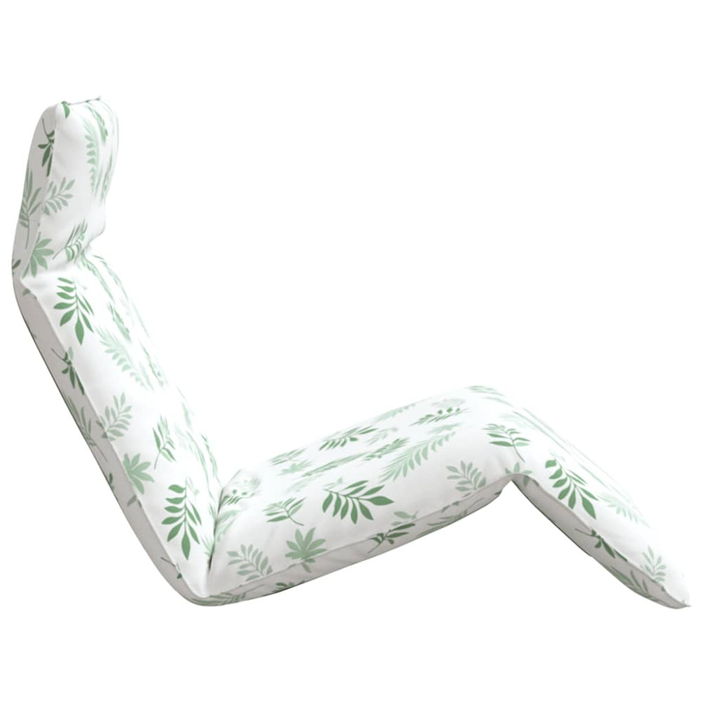 Produktbild för Hopfällbar solstol bladmönster 175x54x8,5 cm oxfordtyg