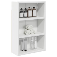 Produktbild för Badrumsväggskåp med hylla Vit 40 x 16 x 62,5 cm Konstruerat trä