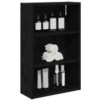 Produktbild för Badrumsväggskåp Svart Ek 40 x 16 x 62,5 cm Konstruerat trä