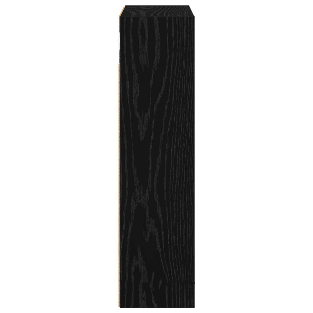 Produktbild för Badrumsväggskåp Svart Ek 40 x 16 x 62,5 cm Konstruerat trä