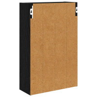 Produktbild för Badrumsväggskåp Svart Ek 40 x 16 x 62,5 cm Konstruerat trä