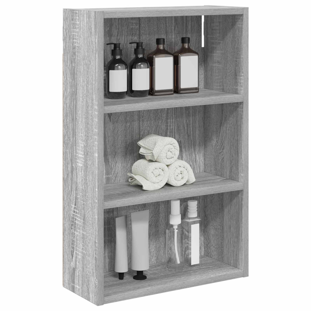 Produktbild för Badrumsväggskåp Grå Sonoma 40 x 16 x 62,5 cm Konstruerat trä