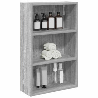Produktbild för Badrumsväggskåp Grå Sonoma 40 x 16 x 62,5 cm Konstruerat trä