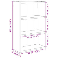 Produktbild för Badrumsväggskåp Grå Sonoma 40 x 16 x 62,5 cm Konstruerat trä