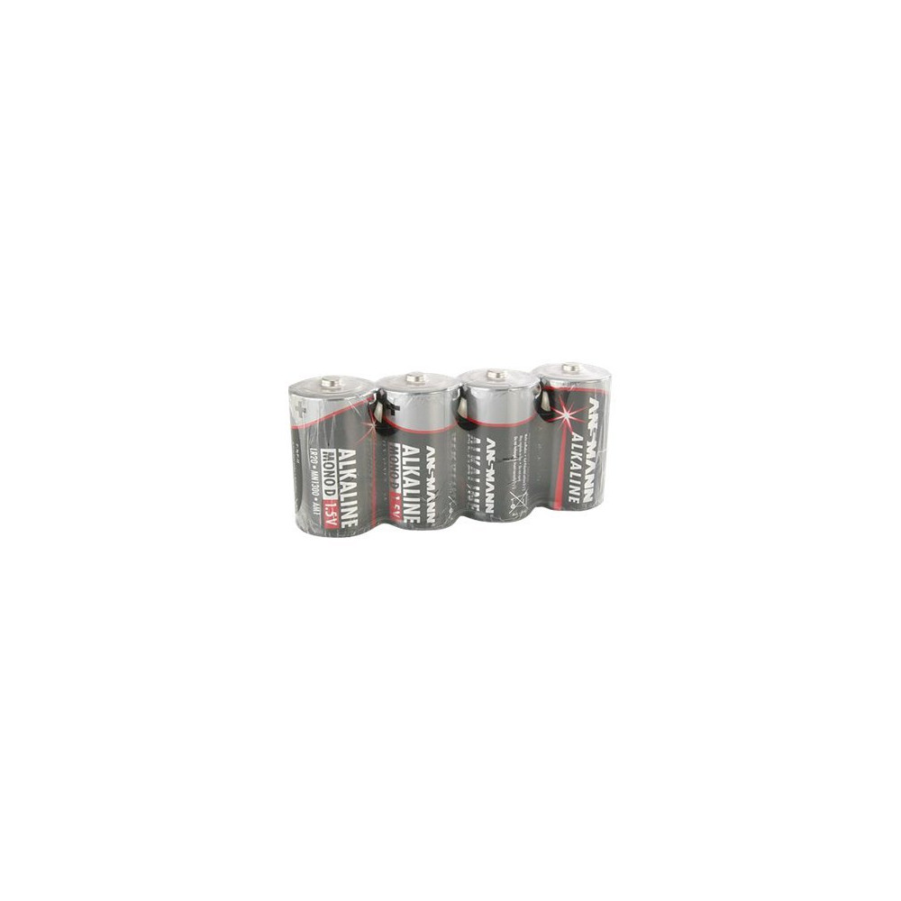 Produktbild för ANSMANN Mono D batteri - 4 x LR20 - alkaliskt