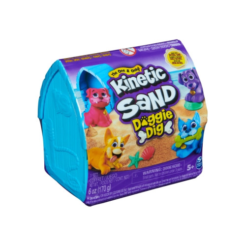 Spin Master Kinetic Sand Doggie Dig, Magisk sand för barn, 5 År, Multifä...