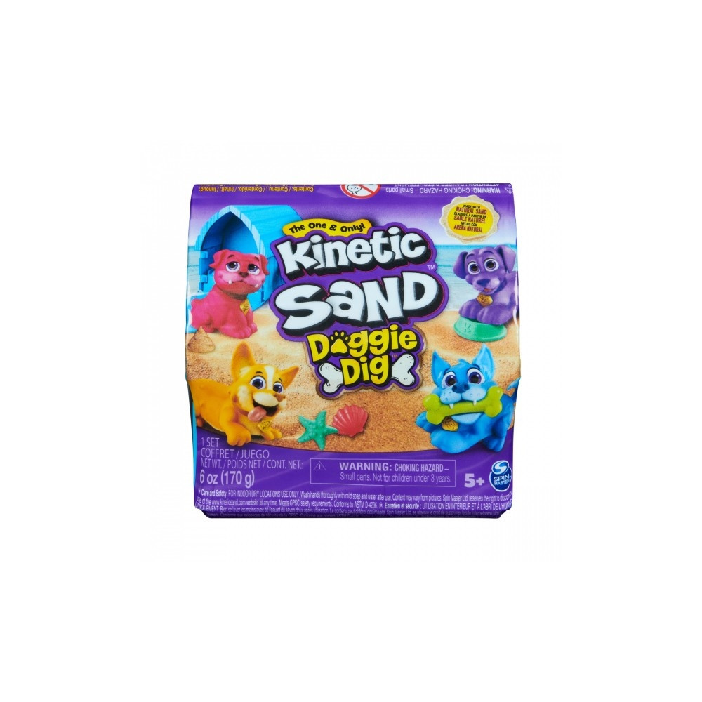 Produktbild för Kinetic Sand Doggie Dig, Magisk sand för barn, 5 År, Multifä...