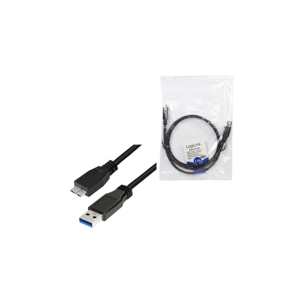 Produktbild för LogiLink - USB-kabel - USB typ A till Micro-USB typ B - 1 m