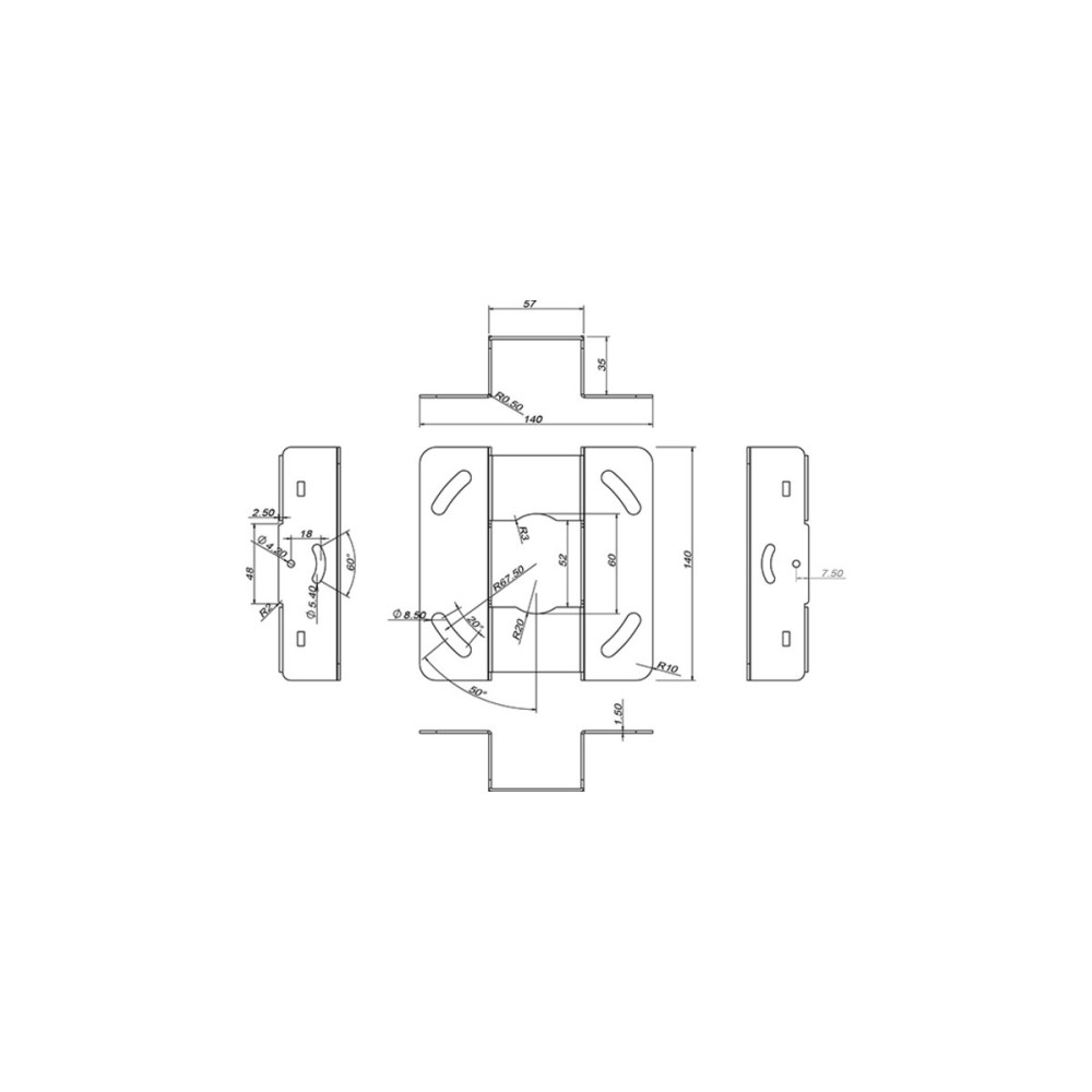 Produktbild för Multibrackets M Universal Projector Ceiling Mount 900-1600 with Fine tune monteringssats - för projektor - vit
