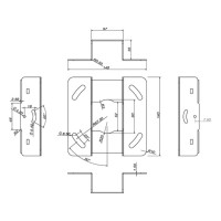 Produktbild för Multibrackets M Universal Projector Ceiling Mount 900-1600 with Fine tune monteringssats - för projektor - vit